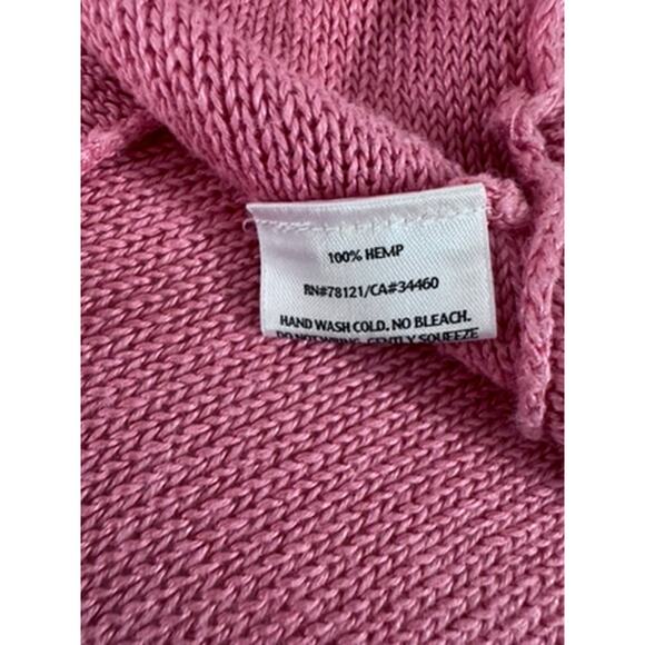 "EILEEN FISHER" Coral Sweater, Size L ,Italian Yarn, Lagin Look, Summer, Slouchy - Picture 9 of 10